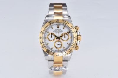 C Factory Rolex Daytona 116503 904L Half Gold White Dial Watch new 4130